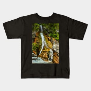 The Apa Spanzurata waterfall in the Latoritei gorge Kids T-Shirt